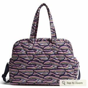 Vera Bradley Large Weekender Travel Bag in Ultralight Retro Ribbons NWT